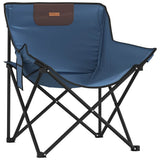 vidaXL Camping Chairs 2 pcs with Pocket Foldable Blue