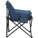 vidaXL Camping Chairs 2 pcs with Pocket Foldable Blue