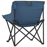 vidaXL Camping Chairs 2 pcs with Pocket Foldable Blue