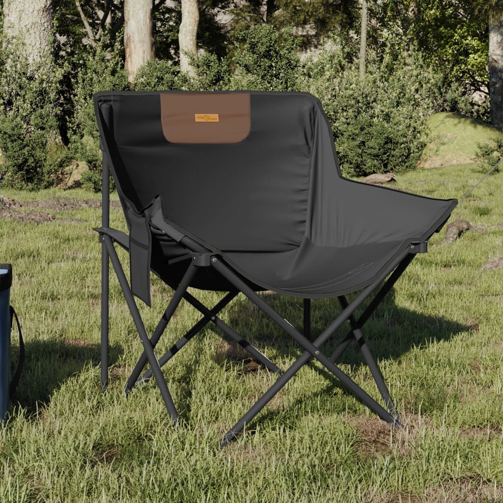 vidaXL Camping Chairs 2 pcs with Pocket Foldable Blue