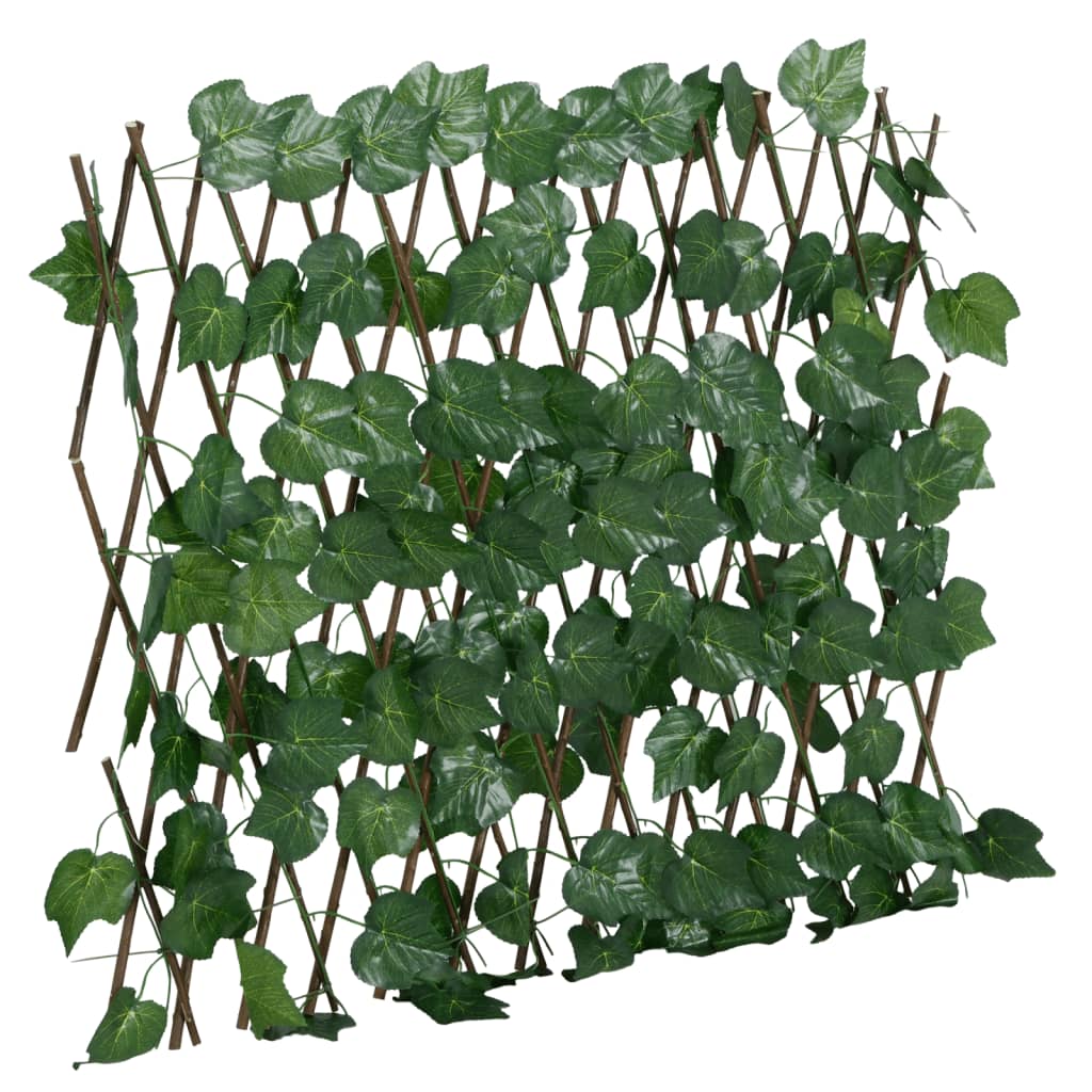 vidaXL Artificial Plant Grape Leaf on Expandable Trellis 180x20 cm Green