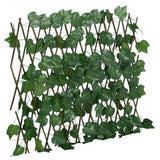 vidaXL Artificial Plant Grape Leaf on Expandable Trellis 180x20 cm Green