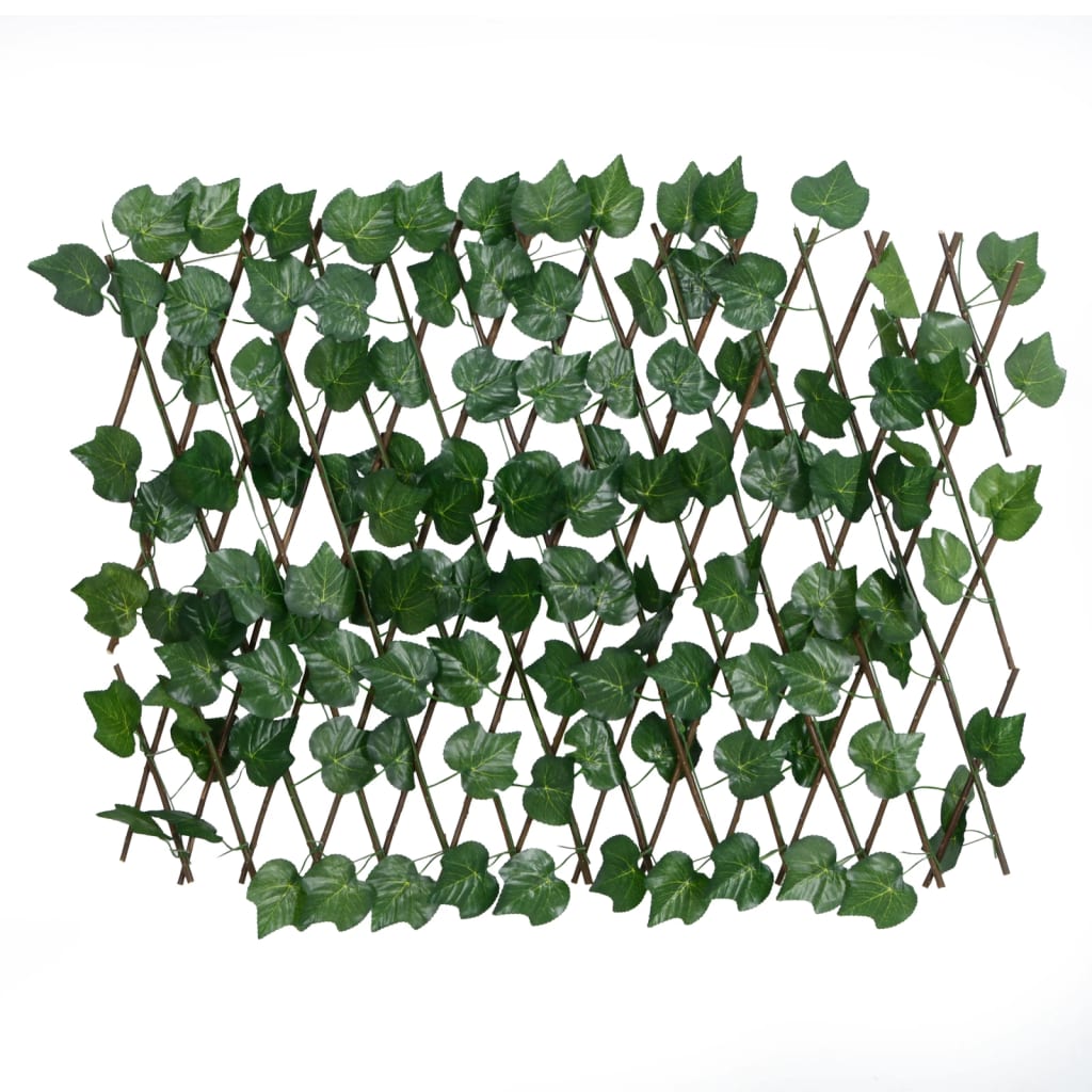 vidaXL Artificial Plant Grape Leaf on Expandable Trellis 180x20 cm Green