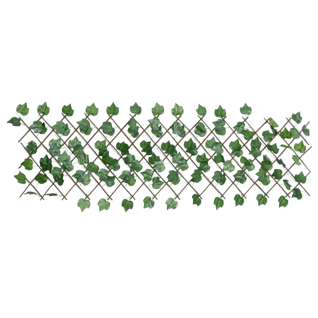 vidaXL Artificial Plant Grape Leaf on Expandable Trellis 180x20 cm Green