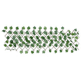 vidaXL Artificial Plant Grape Leaf on Expandable Trellis 180x20 cm Green