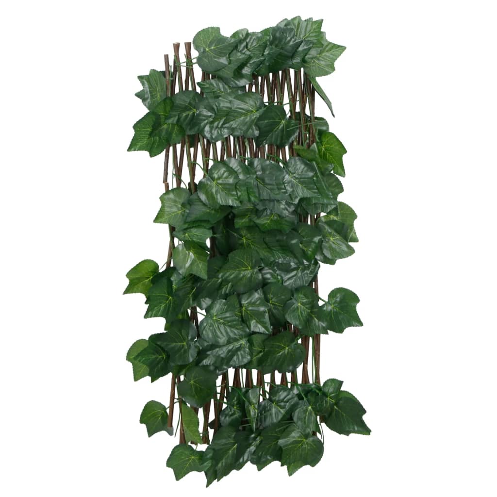 vidaXL Artificial Plant Grape Leaf on Expandable Trellis 180x20 cm Green