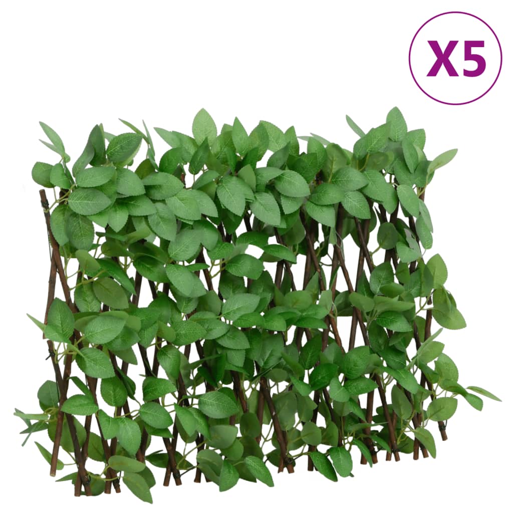 vidaXL Kunstplant klimop op latwerk uittrekbaar 180x30 cm groen
