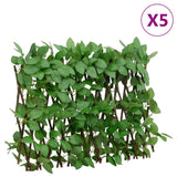 vidaXL Kunstplant klimop op latwerk uittrekbaar 180x30 cm groen