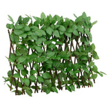 vidaXL Kunstplant klimop op latwerk uittrekbaar 180x30 cm groen
