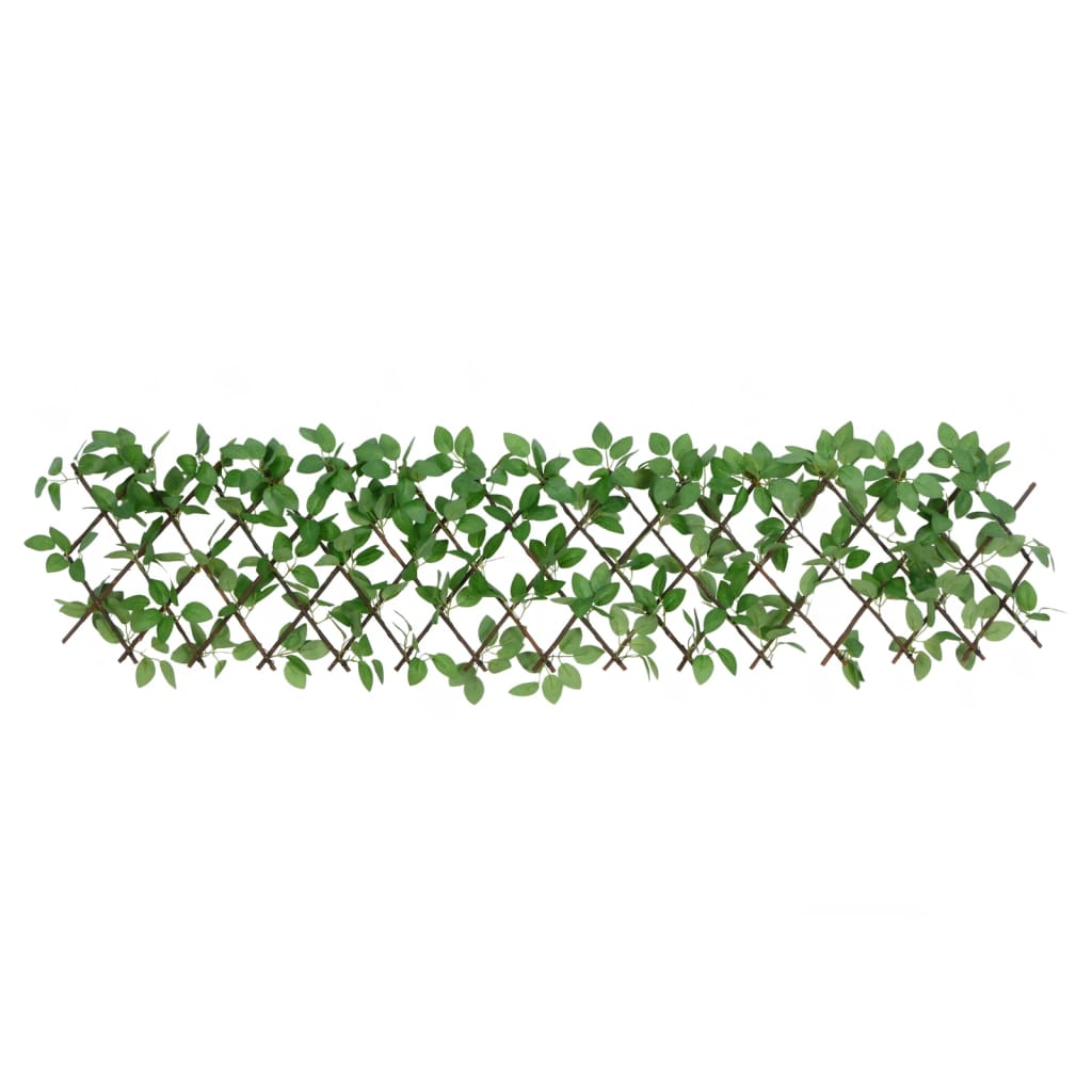 vidaXL Kunstplant klimop op latwerk uittrekbaar 180x30 cm groen