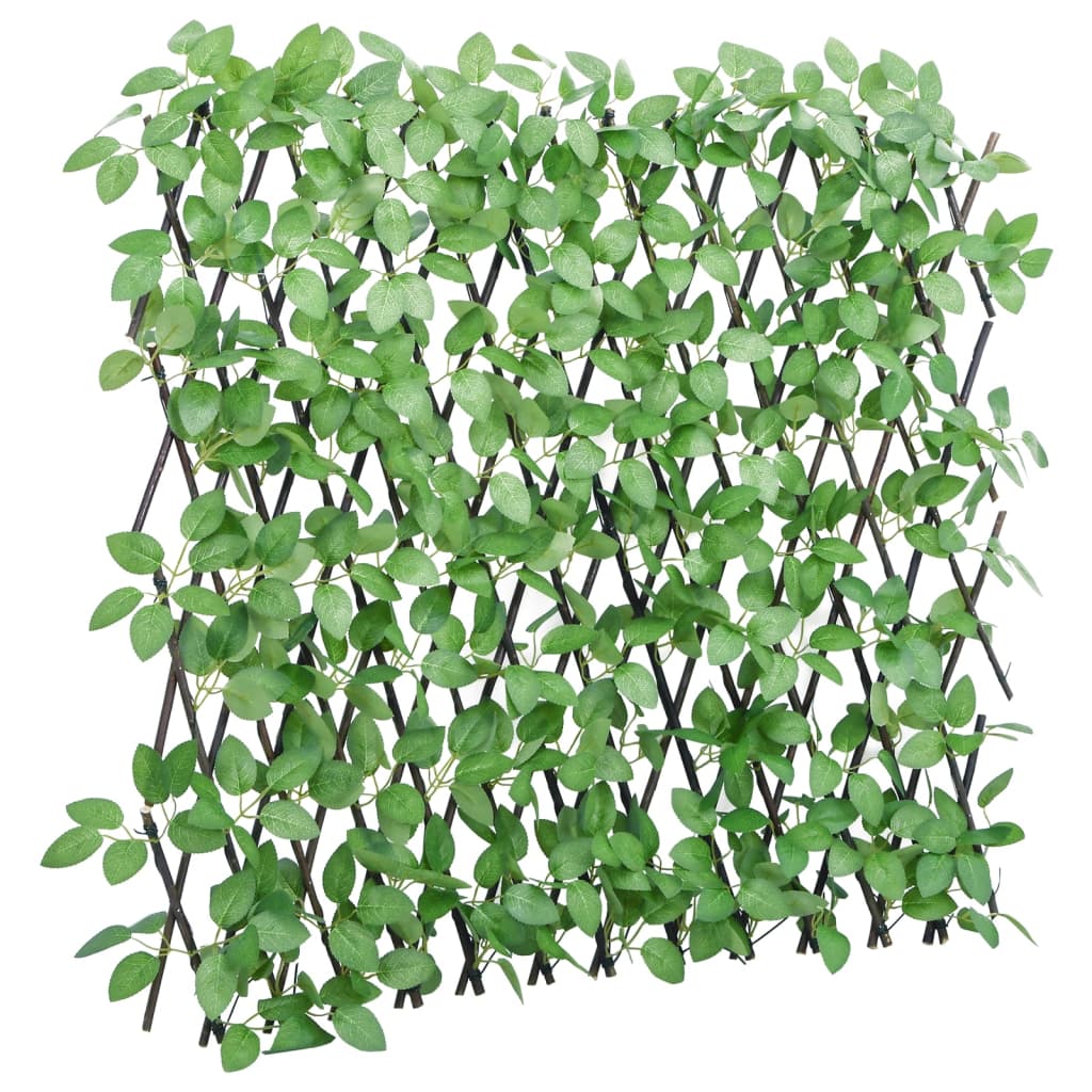 vidaXL Kunstplant klimop op latwerk uittrekbaar 180x30 cm groen