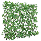 vidaXL Kunstplant klimop op latwerk uittrekbaar 180x30 cm groen