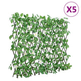 vidaXL Kunstplant klimop op latwerk uittrekbaar 180x30 cm groen
