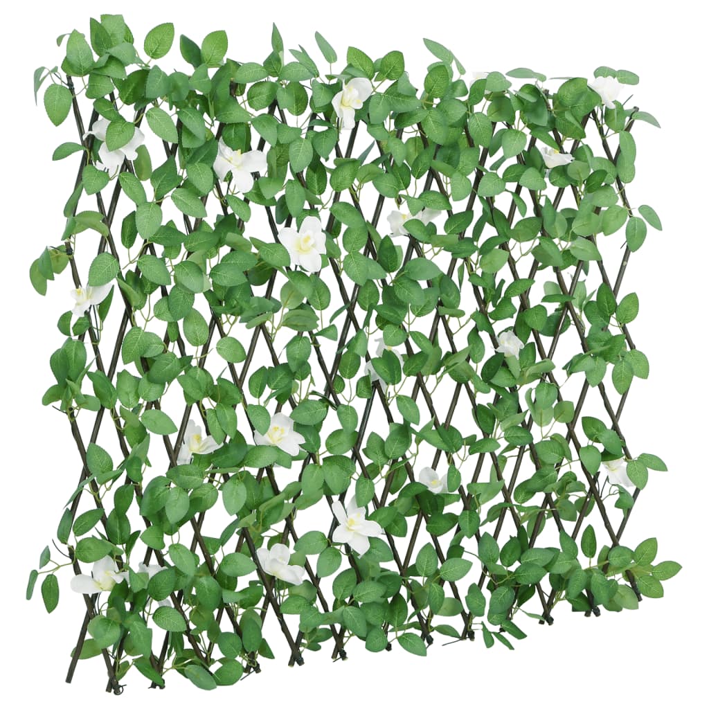 vidaXL Kunstplant klimop op latwerk uittrekbaar 180x30 cm groen