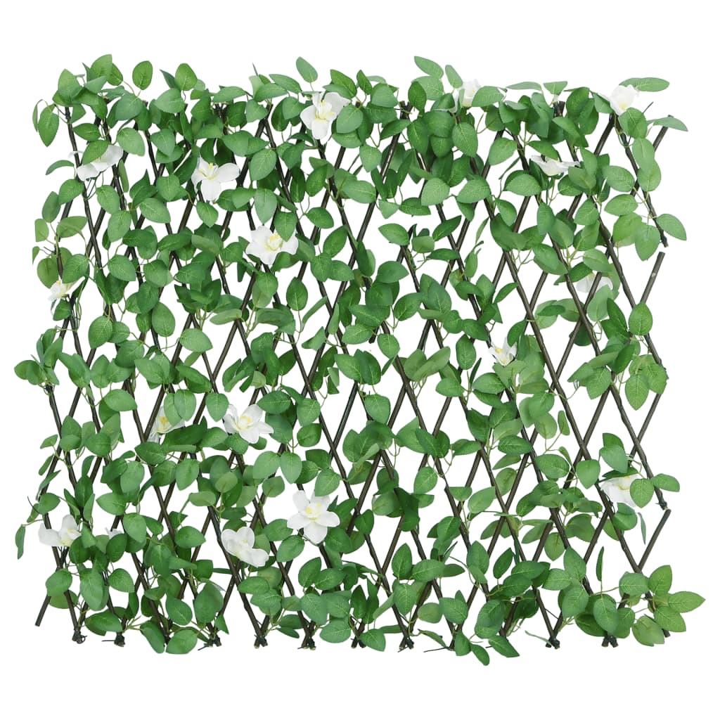 vidaXL Kunstplant klimop op latwerk uittrekbaar 180x30 cm groen