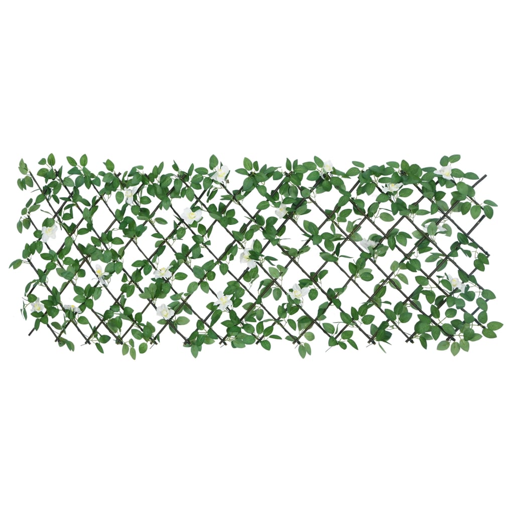 vidaXL Kunstplant klimop op latwerk uittrekbaar 180x30 cm groen