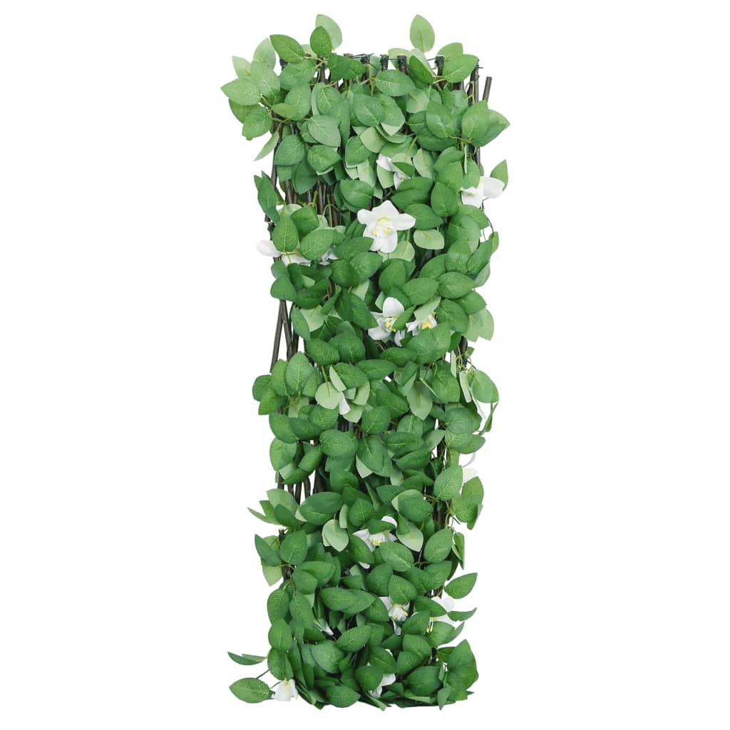 vidaXL Kunstplant klimop op latwerk uittrekbaar 180x30 cm groen