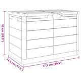 vidaXL Cushion Box 77.5x44.5x53 cm polypropylene anthracite