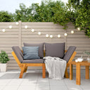 vidaXL Tuinbank met kussens 2-in-1 massief acaciahout