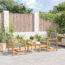 vidaXL Tuinnstoelen 2 st poly rattan en acaciahout zwart