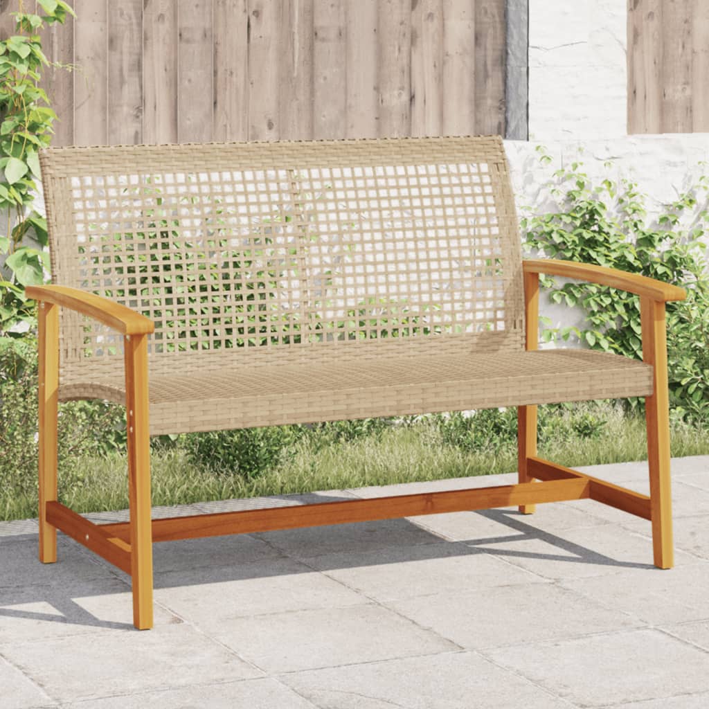 vidaXL Tuinnstoelen 2 st poly rattan en acaciahout zwart