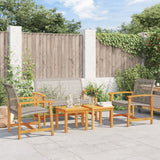 vidaXL Tuinnstoelen 2 st poly rattan en acaciahout zwart