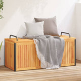 vidaXL Kussenbox 45x45x45/53 cm massief acaciahout en staal