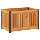 vidaXL Plantenbak 45x45x44 cm massief acaciahout en staal