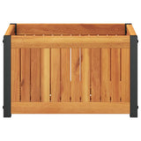 vidaXL Plantenbak 45x45x44 cm massief acaciahout en staal