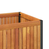 vidaXL Plantenbak 45x45x44 cm massief acaciahout en staal