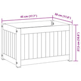 vidaXL Plantenbak 45x45x44 cm massief acaciahout en staal