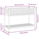 vidaXL Plantenbak met schap 45x45x80 cm massief acaciahout en staal