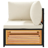 vidaXL Garden Corner Sofa with Cushions Solid Acacia Wood