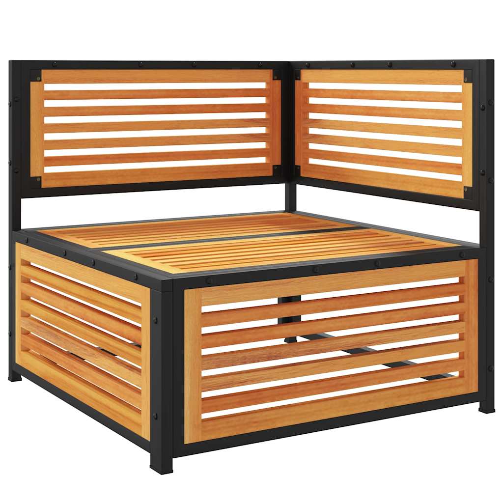vidaXL Garden Corner Sofa with Cushions Solid Acacia Wood