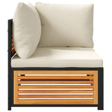 vidaXL Garden Corner Sofa with Cushions Solid Acacia Wood