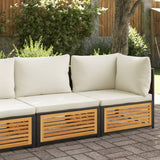 vidaXL Garden Corner Sofa with Cushions Solid Acacia Wood