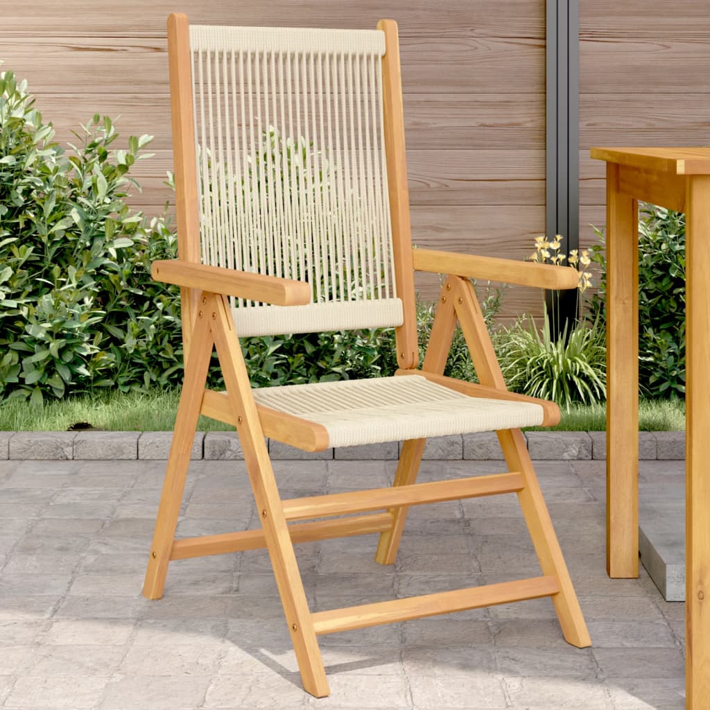 vidaXL Tuinstoelen 4 st verstelbaar massief acaciahout zwart