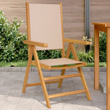 vidaXL Tuinstoelen 4 st massief hout en stof crèmewit