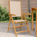 vidaXL Tuinstoelen 4 st massief hout en stof crèmewit