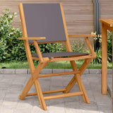 vidaXL Tuinstoelen 4 st inklapbaar massief hout en stof crèmewit