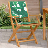 vidaXL Tuinstoelen 4 st inklapbaar massief hout en stof crèmewit