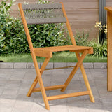 vidaXL Garden Chairs 4 pcs foldable solid acacia wood black