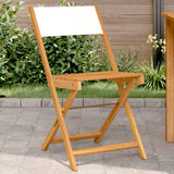 vidaXL Tuinstoelen 4 st inklapbaar massief hout en stof crèmewit