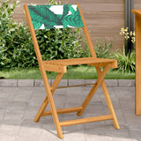 vidaXL Tuinstoelen 4 st inklapbaar massief hout en stof crèmewit