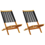 vidaXL Tuinstoelen 2 st massief acaciahout en polypropeen grijs