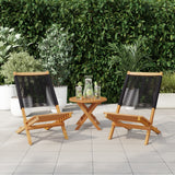 vidaXL Tuinstoelen 2 st massief acaciahout en polypropeen grijs