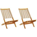 vidaXL Tuinstoelen 2 st massief acaciahout en polypropeen grijs