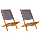 vidaXL Tuinstoelen 4 st inklapbaar massief hout en stof crèmewit