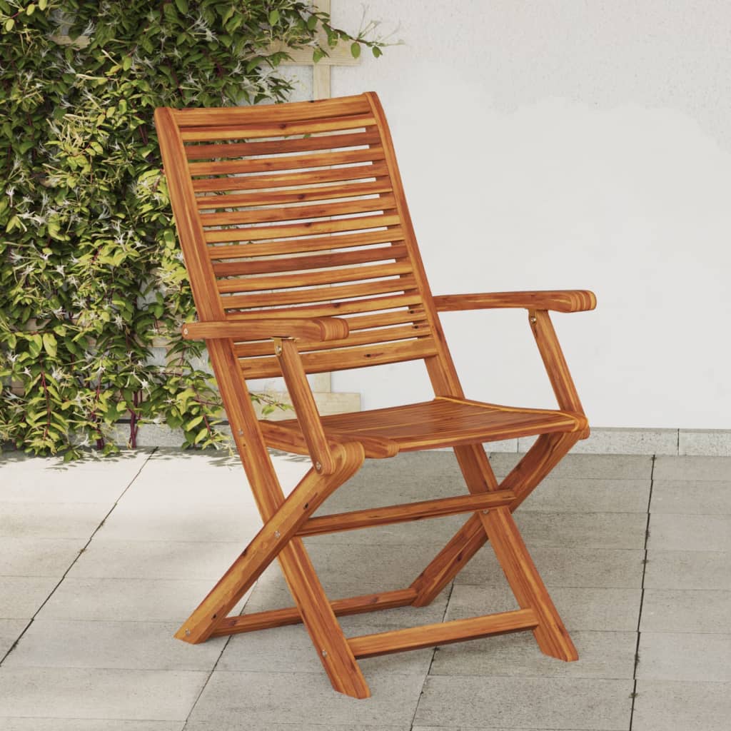vidaXL Tuinstoelen inklapbaar 2 st massief acaciahout