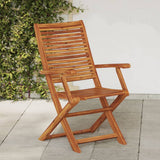 vidaXL Tuinstoelen inklapbaar 2 st massief acaciahout
